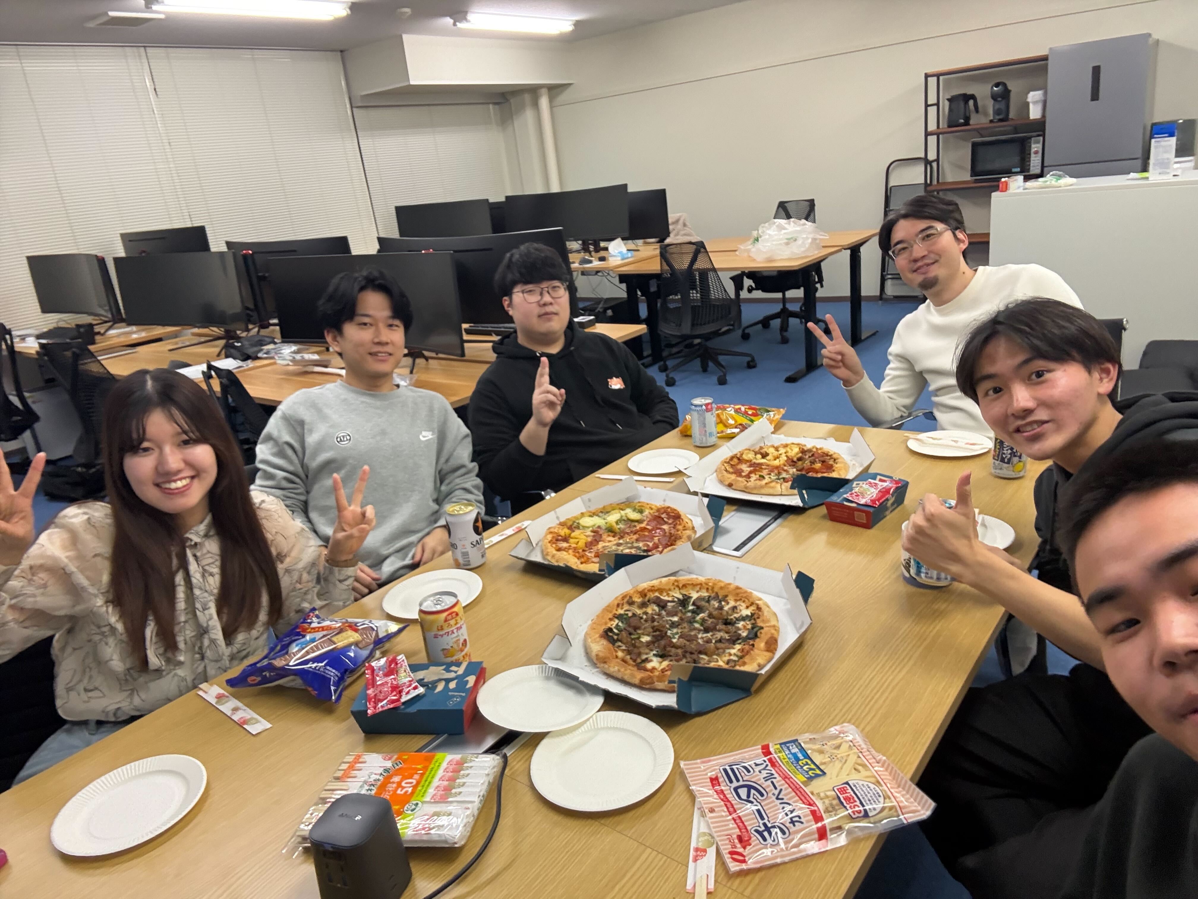 ピザパーティの様子